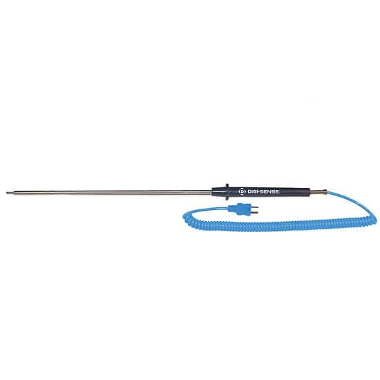 Digi-Sense Type-T, Extra-Long Stainless Steel Probe, Mini-Connector, 10