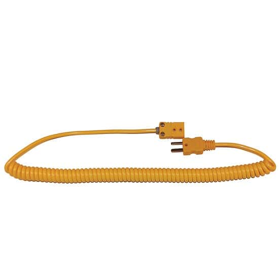 DigiSense Coiled Extension Cable, Type K, Male to Female Mini
