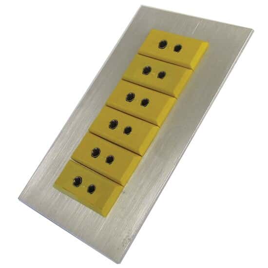DigiSense Thermocouple Jack Panel, 6Jacks for Conduit Box; Miniature