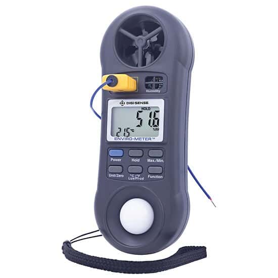 DigiSense Environmental Meter; Wind Speed, Humidity, Temperature, and