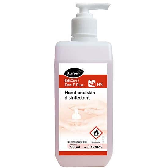 Diversey Softcare Des E Plus Hand Rub, 500 mL; 20/Case