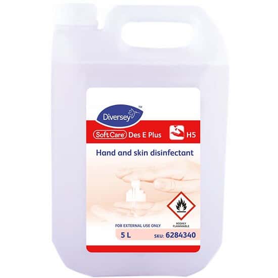 Diversey Softcare Des E Plus Hand Rub, 5 L; 2/Case