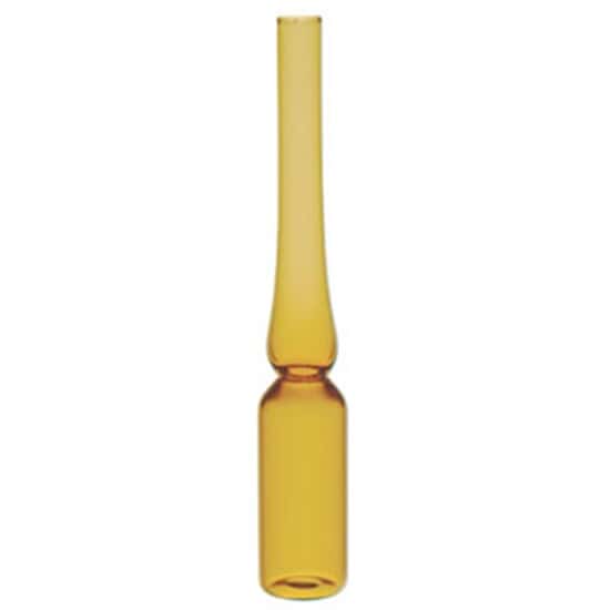 DWK Life Sciences (Kimble) Score-Break Ampule, Amber, Trimmed Stem, Gross Pack, 1 mL; 144/CS