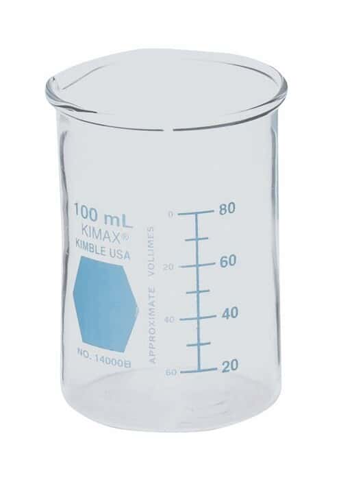 DWK Life Sciences (Kimble) 14000B-250 blue-coded Griffin beakers; 250 mL, 12/cs