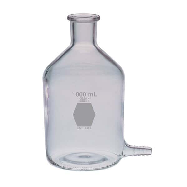 DWK Life Sciences (Kimble) 14607-500 Reservoir with Bottom Hose Outlet, Narrow-Mouth for Stopper, 500 ML