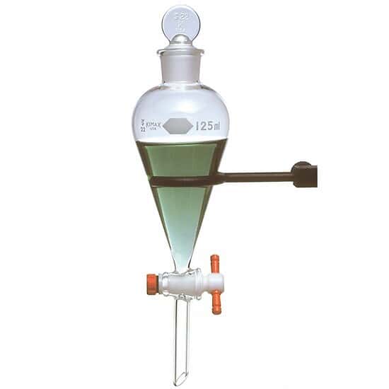 DWK Life Sciences (Kimble) 29048F60 Separatory Funnel, PTFE Stopcock, 60 mL 4/cs