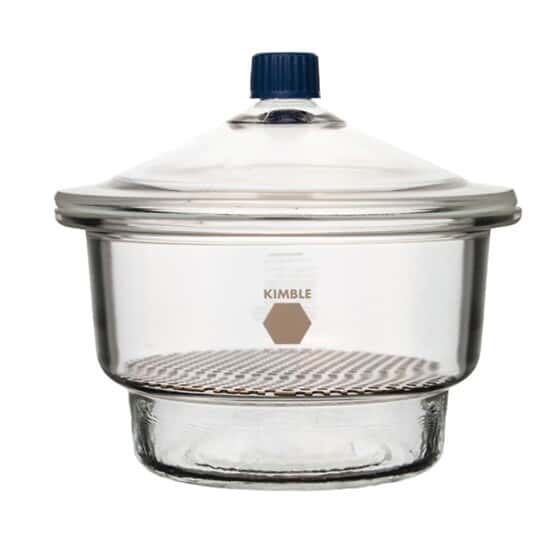 DWK Life Sciences (Kimble) Glass Desiccator with Plastic top Knob, 150 mm