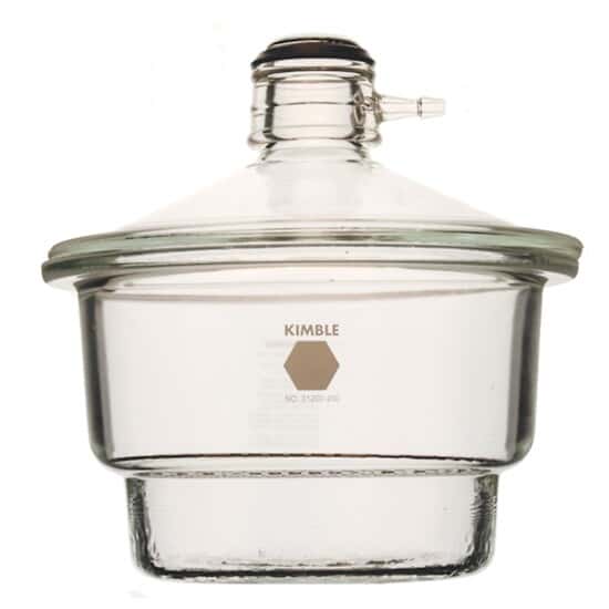 DWK Life Sciences (Kimble) Glass Vacuum Desiccator with Collar, 250 mm