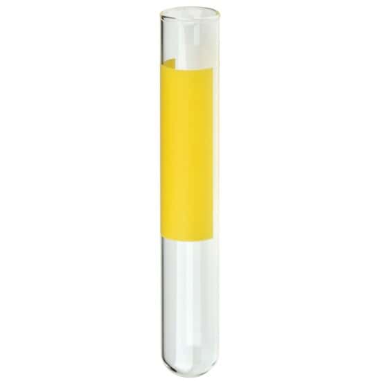 DWK Life Sciences (Kimble) MARK-M® Borosilicate Glass Tubes, Yellow Marking Label, 12 x 75 mm, 5 mL; 1000/CS