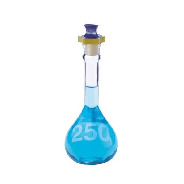 DWK Life Sciences (Kimble) Wide-Mouth Class A Volumetric Flask with Glass Stopper, 1000 mL; 1/CS