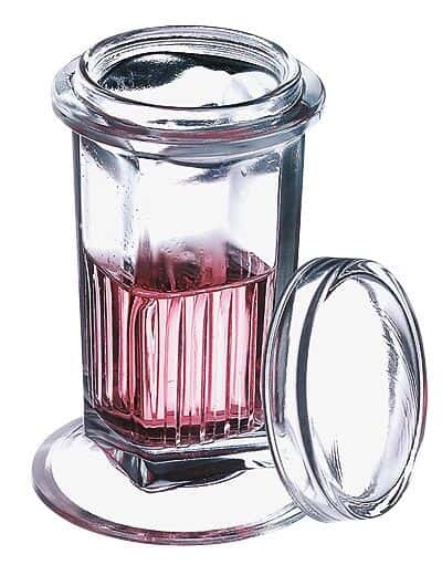 DWK Life Sciences (Wheaton) Coplin Staining Jar with Cover, Glass, 5-10 Slides