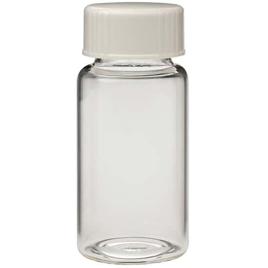 DWK Life Sciences (Wheaton) Liquid Scintillation Vials, Glass, Urea Cap with Metal Foil/Pulp Liner, 22-400 Thread, 20 mL; 500/Cs