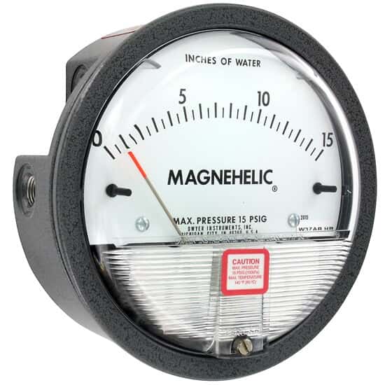 Dwyer 2015 Magnehelic Differential Pressure Gauge, Type , 0 to 15