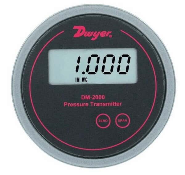 Dwyer DM2002LCD Differential Pressure Transmitter with Digital