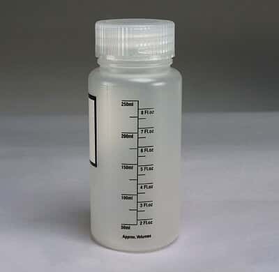 Dynalon Graduated Wide-Mouth Bottle, PP, write-on label, 250 mL, 12/pk