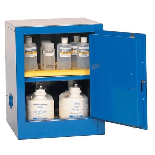 Eagle CRA1904X Metal Corrosive Safety Cabinet, Bench Top, Manual Close, 1 Door, 4 Gal