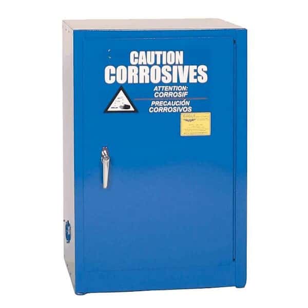 Eagle CRA1924X Metal Acid and Corrosive Safety Cabinet, Space Saver, Self Close, 1 Door, 12 Gal 
