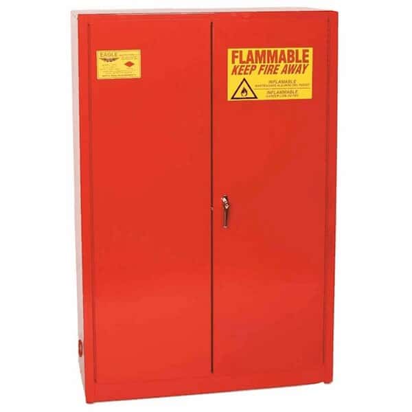 Eagle PI47X Flammable Paint Safety Cabinet, Manual Close, 2 Doors, 5 Shelves, 60 Gal