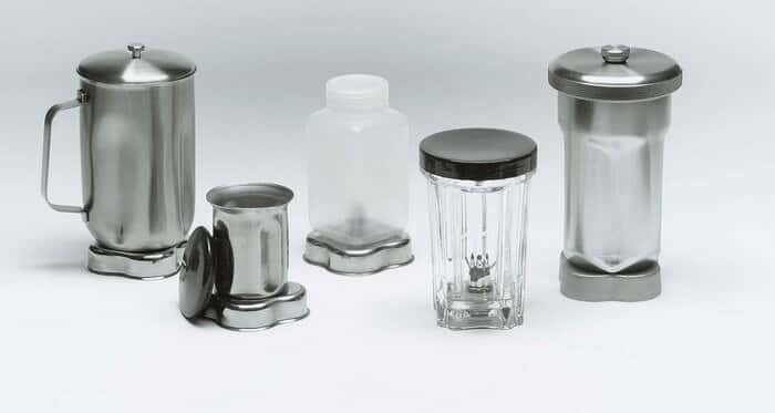 Eberbach 8575 Mini containers with screw SS lids for one-liter blenders; 3 to 20 mL capacity
