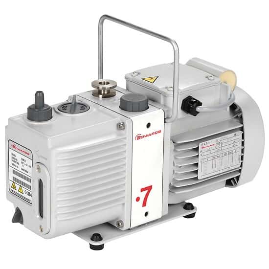 Edwards E2M0.7 Two-Stage Rotary Vane Pump, 0.5 cfm, 0.15 Torr; 100-120V, 1-ph, 50/60 Hz
