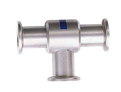 Edwards C105-14-411 Flange Tee Vacuum Pump Fitting, Aluminum, NW 25
