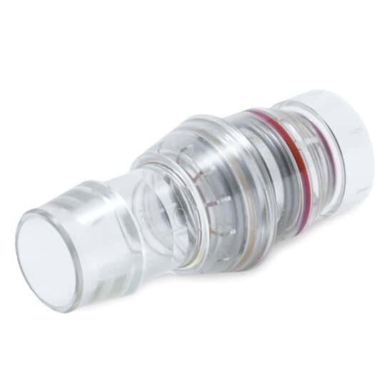 Eldon James SeriesLock® Quick-Disconnect Fitting, Hose Barb Insert, Polysulfone, Valved, Silicone O-Ring, SS Spring, X-Large, 1