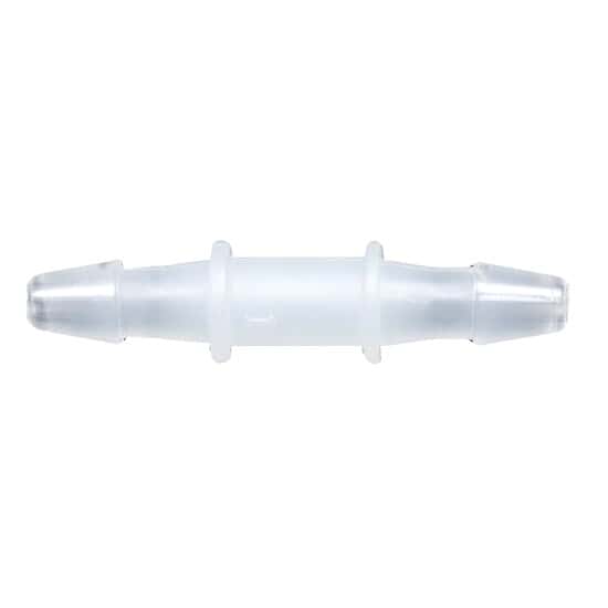 Eldon James Hose Barb Fitting, Straight Union, Natural Nylon, 1/8