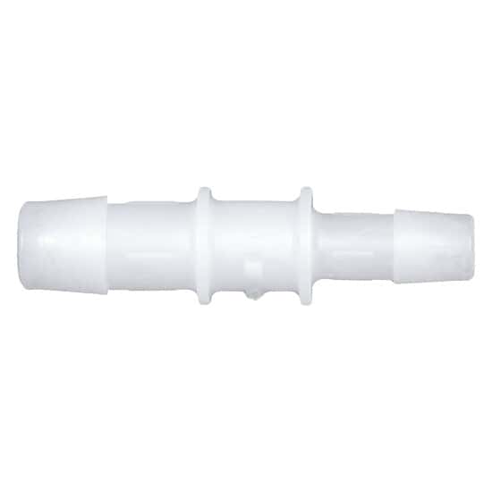 Eldon James Hose Barb Fitting, Straight Reducer, Natural Kynar®, 5/8