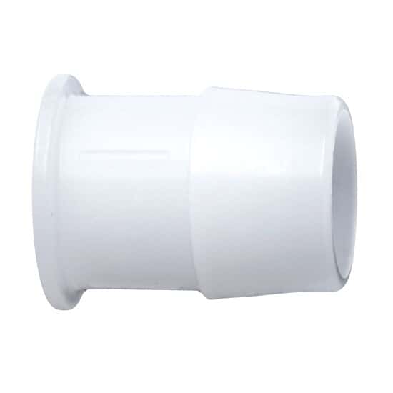 Eldon James Hose Barb to Plug Fitting, Straight Adapter, Natural Kynar®, 1/2