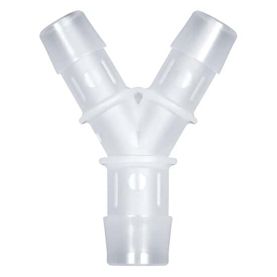 Eldon James Hose Barb Fitting, Y Reducer, Animal-Derivative-Free Polypropylene, 3/4