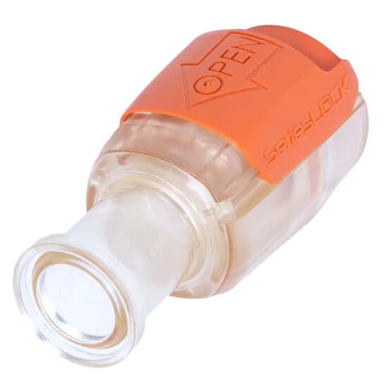 Eldon James SeriesLock® Quick-Disconnect Fitting, Sanitary Flange Body, Polysulfone, Non-Valved, Silicone O-Ring, SS Spring, Large, 3/4