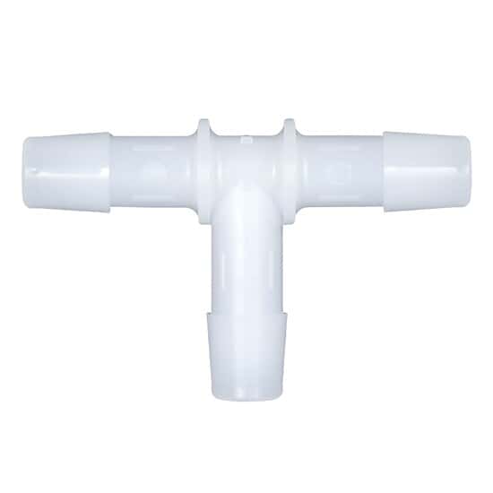 Eldon James Hose Barb Fitting, Tee Union, Natural Nylon, 5/8