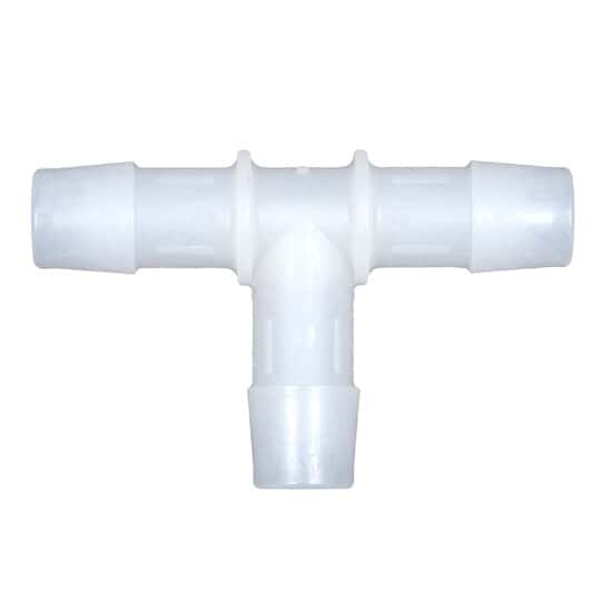 Eldon James Hose Barb Fitting, Tee Union, Natural Kynar®, 3/4