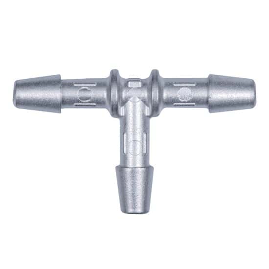 Eldon James Hose Barb Fitting, Tee Union, Stainless Steel, 1/8