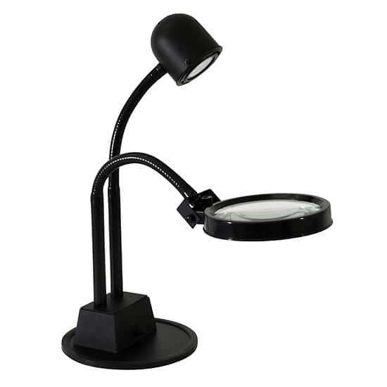 Electrix LED Inspection Lamp with 5" Magnifier, Gooseneck, Weighted Base, 13" reach from Cole