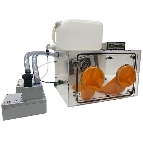 Electro-Tech Systems 5504-7614 Glove Box Chamber, Humidity (5 to 95% RH) and Temperature (10 to 60°C) Controlled, Self-Regenerating Dehumidification; 115V