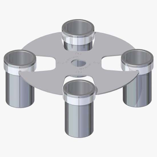 Elmi 7M.03 Rotor, 4 x 60 mL Test Tubes, Stainless Steel Adapters Included