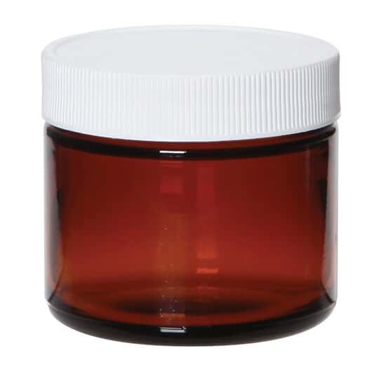 Environmental Express Straight-Side Glass Jar, Level 3, Amber, 60 mL; 24/CS