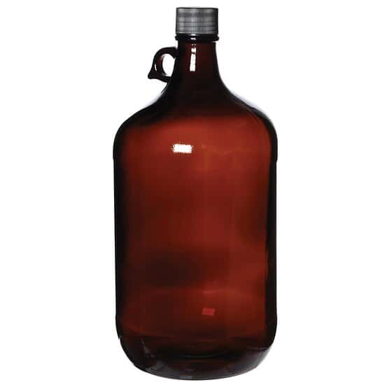 Environmental Express Glass Jug, Level 3, Amber, 4 L, 38 mm Thread; 6/CS