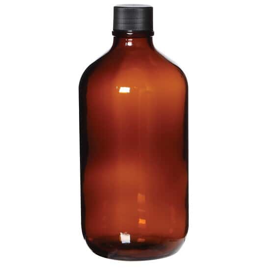 Environmental Express Boston Round Glass Bottle, Amber, Level 3, 1000 mL; 12/CS