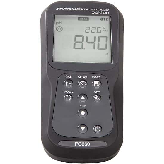 Environmental Express PC250 Waterproof Dual-Channel pH, ORP, Conductivity, TDS, Resistivity, and Salinity Handheld Meter