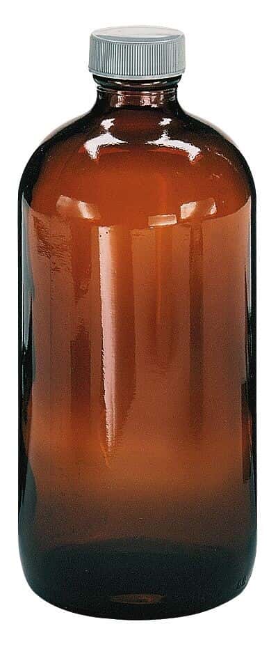 Environmental Express Boston Round Glass Bottle, Amber, Level 1, 125 mL; 12/CS