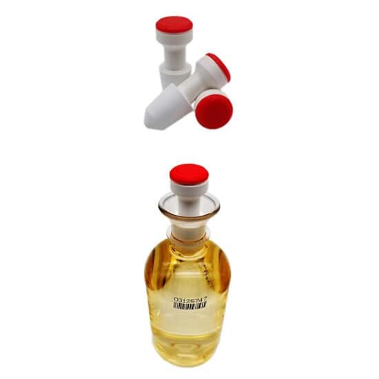 Environmental Express D1025RED BOD Bottle Stopper, Plastic, Red Cap