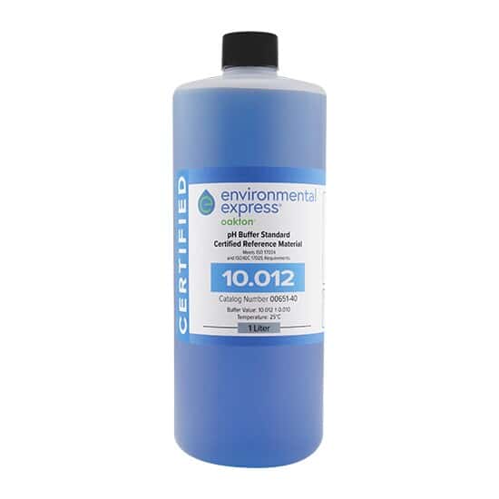 Environmental Express Oakton CERTIFIED CRM pH Buffer, Blue, pH 10; 1000 mL