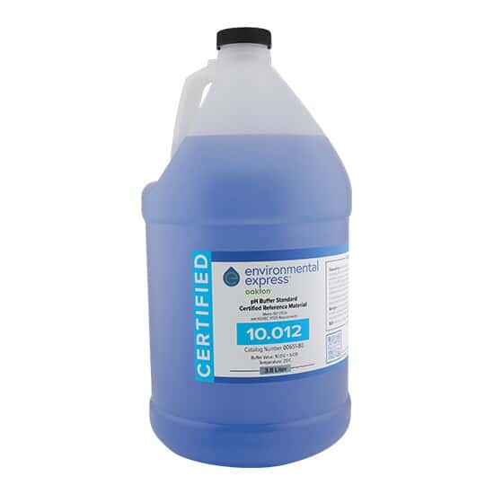 Environmental Express Oakton CERTIFIED CRM pH Buffer, Blue, pH 10; 4 L