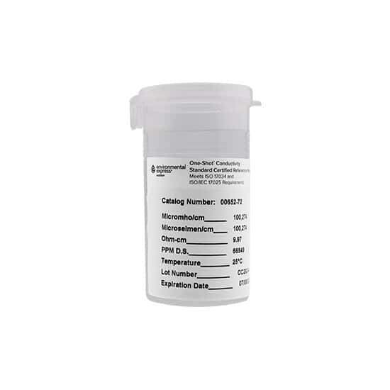 Environmental Express Oakton CERTIFIED CRM One-Shot™ Conductivity and TDS Standard, 100,000 µS; 6 x 100 mL Vials