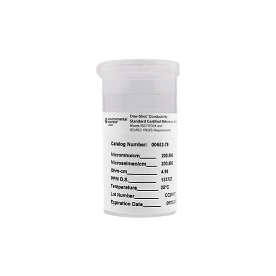 Environmental Express Oakton CERTIFIED CRM One-Shot™ Conductivity and TDS Standard, 200,000 µS; 6 x 100 mL Vials