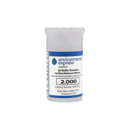 Environmental Express Oakton CERTIFIED CRM One-Shot™ Buffer Solution, Clear, pH 2.000