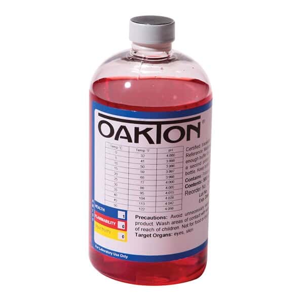 Environmental Express Oakton High-Accuracy Buffer Solution, pH 4.000; 500 mL