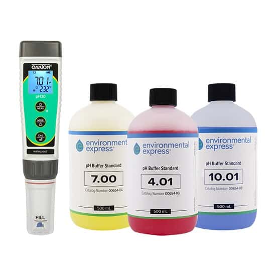 Environmental Express Oakton pHTestr® 30 Oakton pHTestr 30 Waterproof pH Pocket Tester and Environmental Express Buffer Pack Bundle